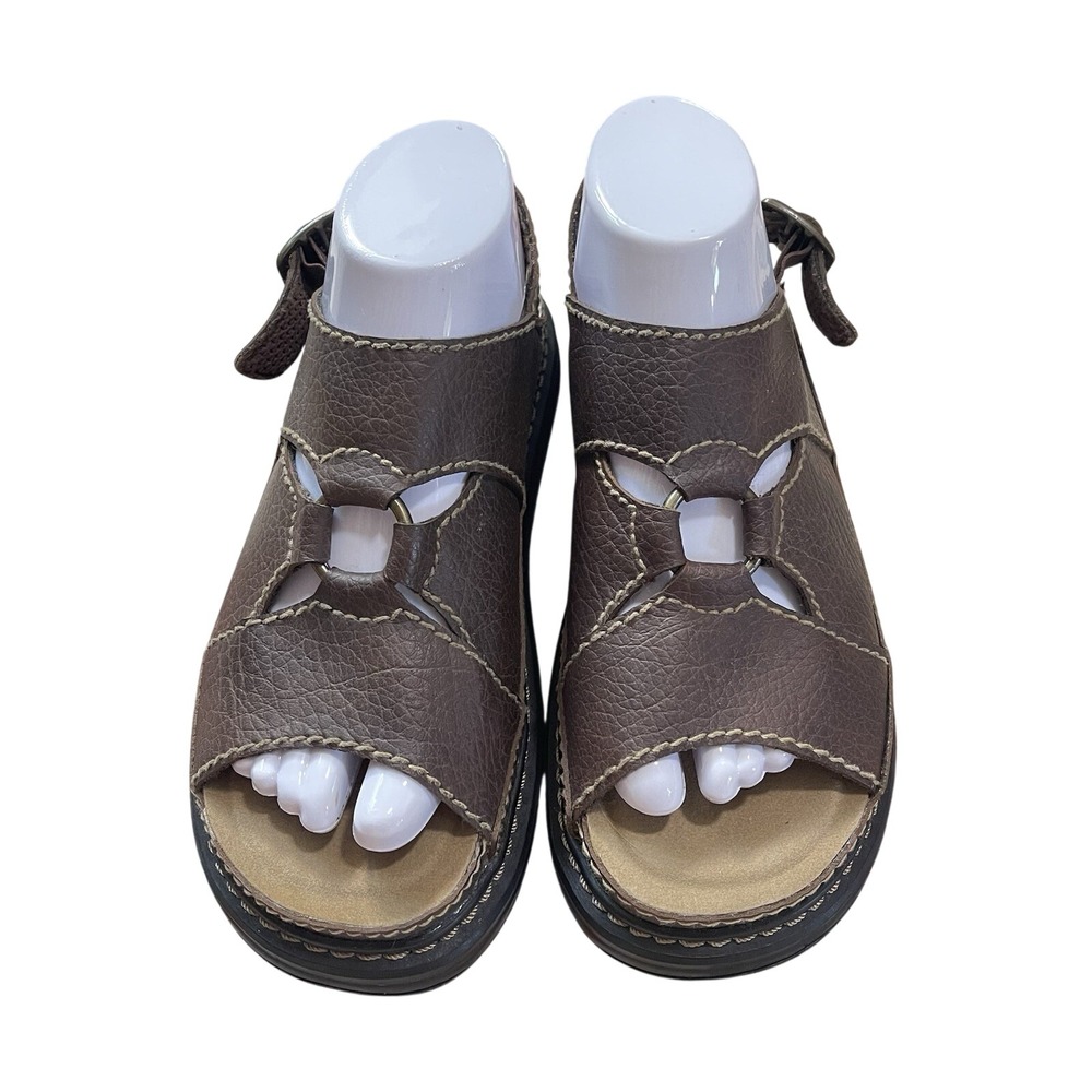 Vtg 90s Y2K Faded Glory Sandals 8.5 Chunky Brown Crissy Platform Grunge Biker